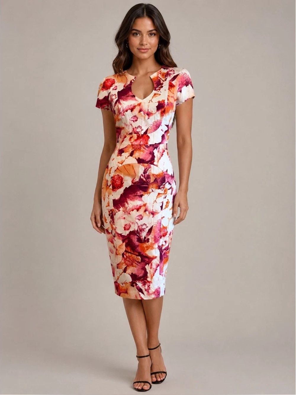 Floral Cap Sleeve Dress
